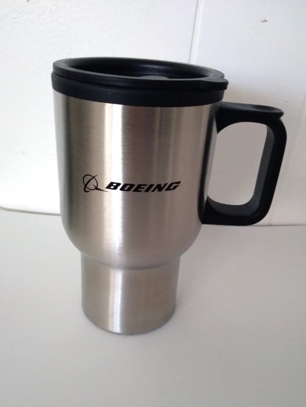 Boeing Vintage Aluminum Coffee Hot Drink Cup Mug 6" Tall With Lid New Old Stock